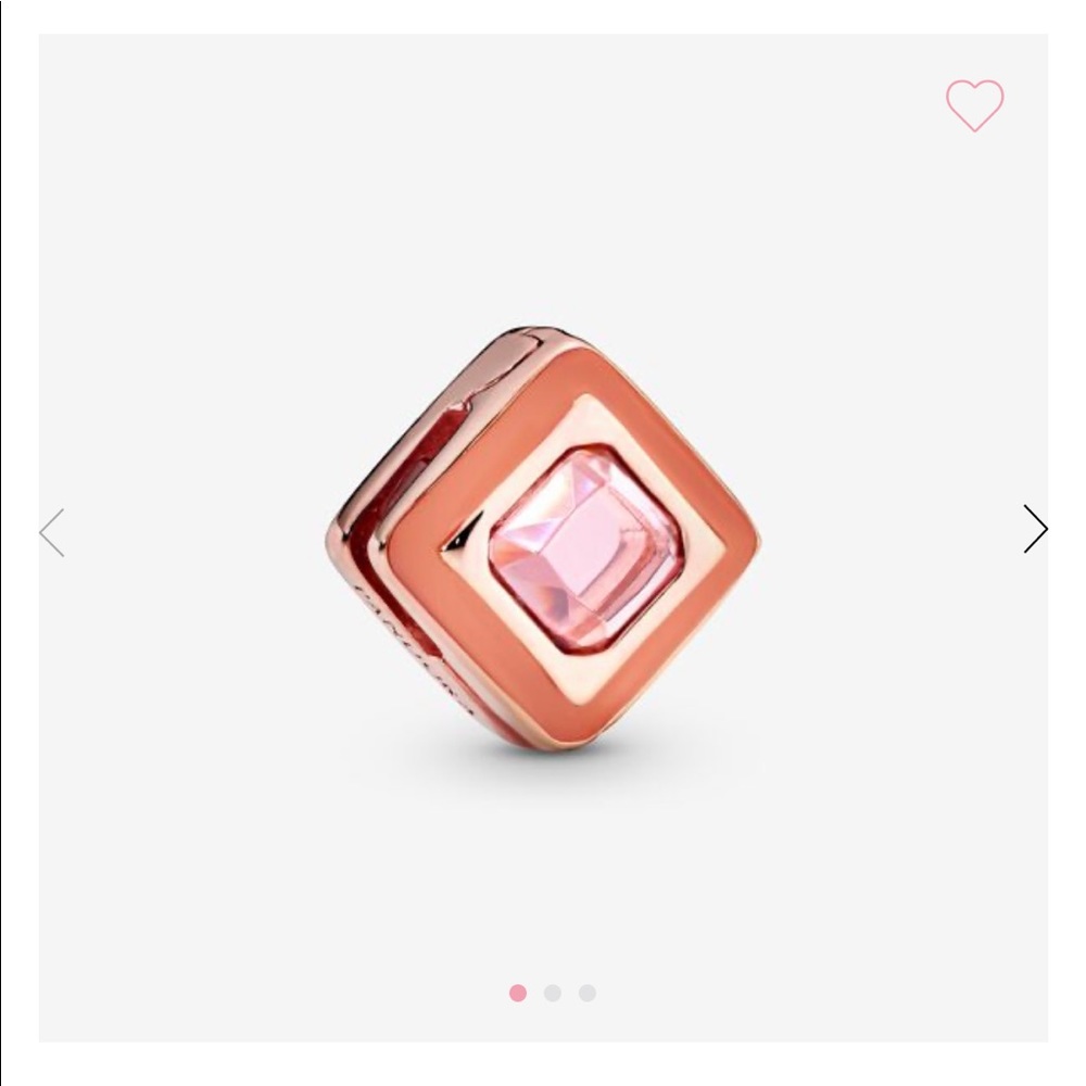 Pandora bracelet "Pink square clip charm"